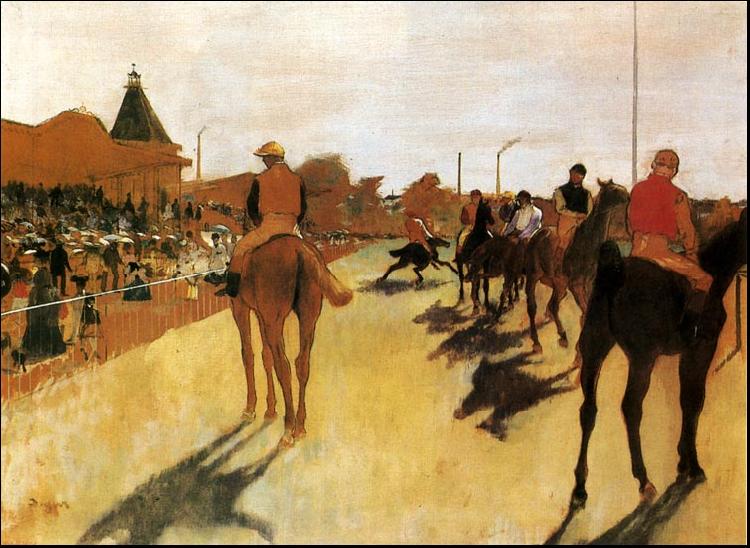 Edgar Degas Horses Before the Stands oil painting image